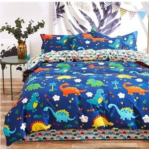 Dinosaurs kids Queen Duvet and 2 pillow covers
